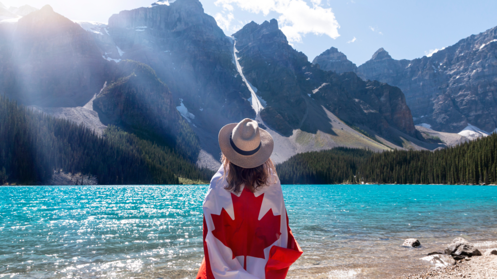 A Canadian woman travelling abroad.